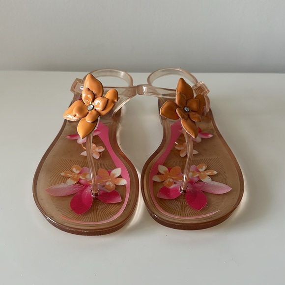 Salvatore Ferragamo Rubber Strappy Sandals Size EU38/ US8 - Picture 2 of 10